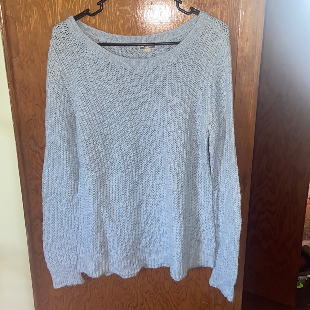 Blue knit sweater